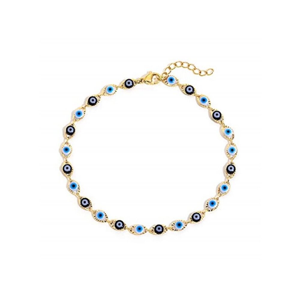 Gold Plated Evil Eye Anklet Bracelets Women